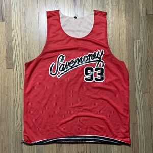 Chance The Rapper Vic Mensa Save Money Jersey Men's SZ XL Red Mesh Zipper